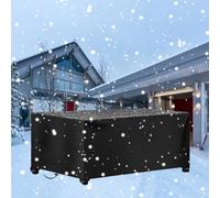 Housse Table Jardin Extérieur 150x70x90cm 420D Oxford Imperméable | Salon Jardin Mobilier Protection Ensembles Table Canapé Corde Boucle Hiver Neige Pluie Terrasse Patio Noir