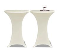 Housse table vidaXL - Crème Ø 70 cm Extensible