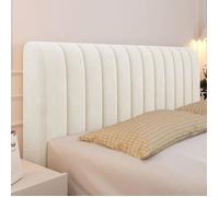 Housse Tête Lit 1 Pièce Beige 180cm - Extensible Nordique Protection Couleur Unie Simple Double King - Literie Dupcheliry