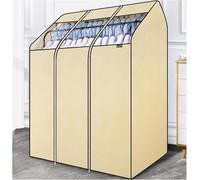 Housse Transparente Porte-Vêtements avec Fermeture Éclair Housse Protection Cache-Poussière De Vetement Penderie pour Portemanteau Protection pour Portant Double Pole