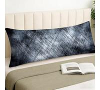 Housse Traversin 120 cm x 40 cm, Housse Coussin Gris, Simple Motif Velour Douce Double Face Impression Taie d'oreiller avec Fermeture Eclair Caché Oreiller pour Decoration Maison Cadeau Femme, Cod1934