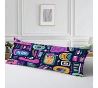 Housse Traversin 180 cm x 60 cm Housse Coussin Moderne Taie Oreiller,Cod434 | Abstrait Motif Velour Douce Double Face Impression Taie Oreiller avec Fermeture Eclair Caché pour Salon Chambre Cadeau Femme