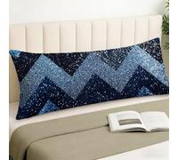 Housse Traversin 90 cm x 30 cm, Housse Coussin Bande, Rêve Motif Velour Douce Double Face Impression Taie d'oreiller avec Fermeture Eclair Caché Oreiller pour Decoration Maison Cadeau Femme, Cod1910