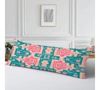 Housse Traversin 90 cm x 30 cm Housse Coussin Couleur Taie Oreiller, Cod311 | Rétro Motif Velour Douce Double Face Impression Taie d'oreiller Fermeture Eclair Caché pour Salon Chambre Lit Cadeau Femme