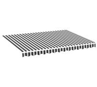 Housse universelle pour auvent - 3,5 x 2,5 m - rayures grises et blanches - polyester résistant aux UV avec revêtement enPolyuréthane- protection solaire imperméable - avec doublure en non-tissé
