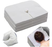 Housses Appui-Tête Massage - Lot 100 Jetables | Protèges Non-Tissés Anti-Adhérence Pour Coussin Visage | Draps Doux Pour Table De Massage, Spa, Salon, Tatouage