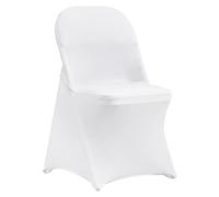 Housses chaise élastiques 50pcs blanches, spandex, universelles, mariage