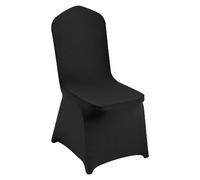 Housses chaise élastiques noires 30pcs, universelles, lavables, banquet/fête