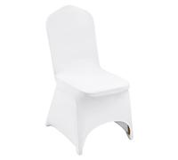 Housses chaise mariage 50pcs blanches, Lycra sans bras, polyester, décoration