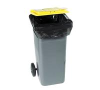 Housses conteneurs noires 120 L pour conteneur 2 roues, lot de 100