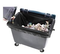 Housses conteneurs noires 500 L pour conteneur 4 roues, lot de 100