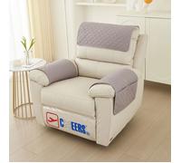 Housses d'appuie-tête, housses d'accoudoirs, housses de canapé avec accoudoirs, gris clair, ensemble de trois pièces pour fauteuil