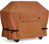 Housses de barbecue pour terrasse extérieure, de couleur marron, imperméables, fabriquées en polyester 600D avec revêtement PVC