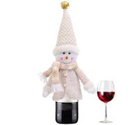 Housses de bouteille - 7,09 x 2,36 x 15,35 cm dans les décorations de Noël | Embout de bouteille en polyester, design de poupée, sac à champagne - Jolie décoration de table de Noël réutilisable pour