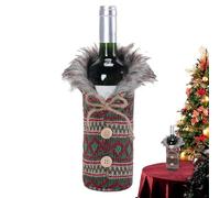 Housses de bouteilles de vin pour Noël | Housse décorative en tricot | Couvercle de bouteille de vin festif - Pour Noël, , amis, salon, cuisine, bar à la maison