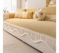 Housses De Canapé en Velours Côtelé Antidérapantes | Protections De Canapé Épaisses Et Douces, Couverture De Décoration For Le Salon(Coffee,70x180cm)