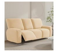 Housses de canapé inclinables extensibles en tricot, douces et solides | Housse de protection de meubles antidérapante avec fond élastique for enfants, chats, chiens(Beige,3 posti)