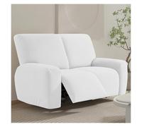Housses de canapé inclinables extensibles en tricot, douces et solides | Housse de protection de meubles antidérapante avec fond élastique for enfants, chats, chiens(White,2 posti)