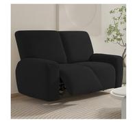 Housses de canapé inclinables extensibles en tricot, douces et solides | Housse de protection de meubles antidérapante avec fond élastique for enfants, chats, chiens(Black,2 posti)
