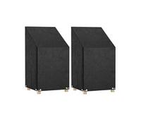 vidaXL Housses pour chaises de jardin 2 pcs. 8 oeillets 65x65x80/120 cm