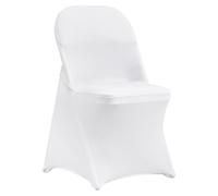 Housses de chaise en Élasthanne extensible blanc - 30 pièces, housses pour chaises de cuisine pliantes, housses de protection universelles lavables, housses de siège de chaise amovibles, pour mariage,