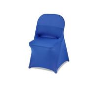 Housses de Chaise en Polyester Lot de 50 Pliante Extensible pour Banquet Bleu