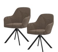Housses de Chaise Extensibles à Dossier incurvé avec accoudoirs, Protections de siège élastiques pivotantes Modernes pour Coiffeuse et Salon,Café,2