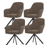 Housses de Chaise Extensibles à Dossier incurvé avec accoudoirs, Protections de siège élastiques pivotantes Modernes pour Coiffeuse et Salon,Café,4