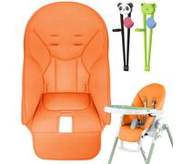 Housses de chaise haute - Housse de chaise haute pour bébé | Housses de chaise haute en cuir synthétique | Housse de chaise haute pour bébé avec deux paires de baguettes | Rembourrage doux pour chaise
