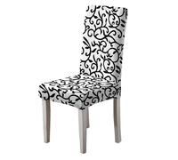 Housses de chaise noires blanches tissu spandex qualité supérieure résistantes et durables anti-poussière anti-taches lavables