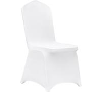 Housses de chaise universelles 150 pièces, Élasthanne blanc extensible, pliables, pour mariage, devant plat