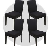 Housses de chaise universelles, lot de 4, élastiques, lavables, amovibles, imprimées, pour le bureau, la salle à manger, la cuisine, l'hôtel, les réceptions, les mariages et les fêtes