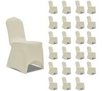 VIDAXL Housses de Chaises Crème 24 pcs