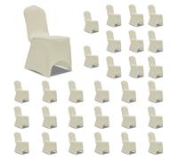 VidaXL Housses élastiques de chaise Crème 30 pcs