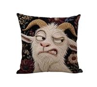 Housses de coussin 45 x 45 cm - Imprimé animal | Housses de coussin en forme de chèvre pour salon, chambre à coucher, intérieur, ferme, maison de vacances, canapé