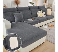 Housses de coussin de siège de canapé - Housse de canapé universelle, housse de siège de canapé en forme de L, housse de siège de canapé extensible, housse de protection de coussin de canapé (Leaves)