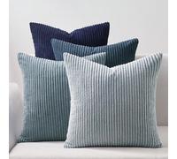 Housses de coussin décoratifs, lot de 4 designs modernes réversibles en velours doux. Mélangez et assortissez pour une décoration d'intérieur bohème et campagnarde pour l'automne 45*45Polyester