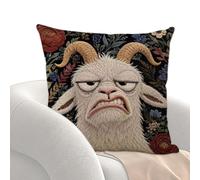 Housses de coussin décoratives 45 x 45 cm avec imprimé animal | Housses de coussin en forme de chèvre pour canapé, salon, vacances, ferme, intérieur et chambre à coucher