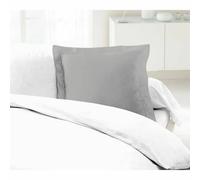 LOVELY HOME Lot de 2 Taies d'Oreillers 100% coton 63x63 cm - Gris clair