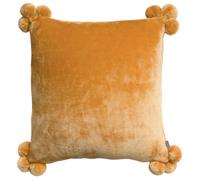 Housses de coussins Vivaraise TENDER POMPONS Jaune 45x45 cm