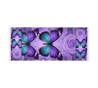Housses de lave-linge et sèche-linge avec sac latéral lavable en machine à laver, tapis de protection supérieur, rose, violet, papillon, ciel étoilé, pour buanderie, cuisine, 130 x 55,9 cm