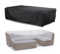 Housses de Meubles de Jardin 200x160x70cm, Housse de Canapé de Jardin en Tissu Oxford 600D Imperméable avec Revêtement PU, Housse de Coffre de Table avec évent pour Tables et Chaises, Canapés