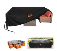 Housses de Meubles de Jardin 300x200x90cm, Tissu Oxford 520D | Tissu Oxford 520D, Imperméable, Résistante Et Durable, Housse Transparente Pour Table, Mobilier En Rotin, Coupe-Vent