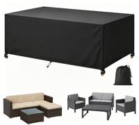 Housses de Meubles de Jardin 350x50x50cm/LxWxH, Tissu Oxford 420D | Housse de Canapé de Jardin en Tissu Oxford 420D Imperméable, Housse de Coffre de Table pour Tables et Chaises, Canapés