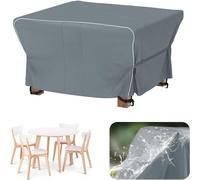 Housses de protection pour meubles de jardin, en tissu Oxford 600D résistant, 125 x 125 x 74 cm, avec bandes réfléchissantes pour les sets de table.