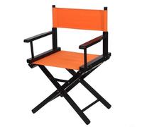 Housses de rechange en toile pour chaise de directeur de jardin d'extérieur pour siège et dossier, chaises pliantes de terrasse, options de tissu en tissu, tailles 46 x 38 cm et 16 x 52 cm (orange)