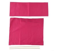 Housses de rechange en toile pour chaises de directeur, faciles à entretenir, comprend 2 pièces en bois, pour l'intérieur et l'extérieur (rose rouge)
