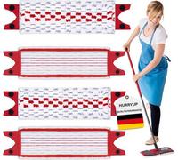 Housses de rechange Unyqoos® pour Vileda Ultramax – Lot de 4 housses en microfibre pour mops, dimensions 14 x 46 cm, microfibres 2-en-1 pour le nettoyage et le polissage, compatibles avec les sols dur