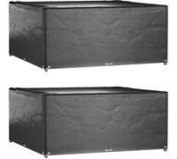 Housses de salon de jardin 2 pcs 16 œillets 300x300x75 cm carré