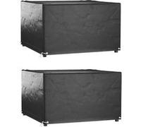 Housses de salon de jardin 2 pcs 8 œillets 125x125x75 cm carré Multicolore G